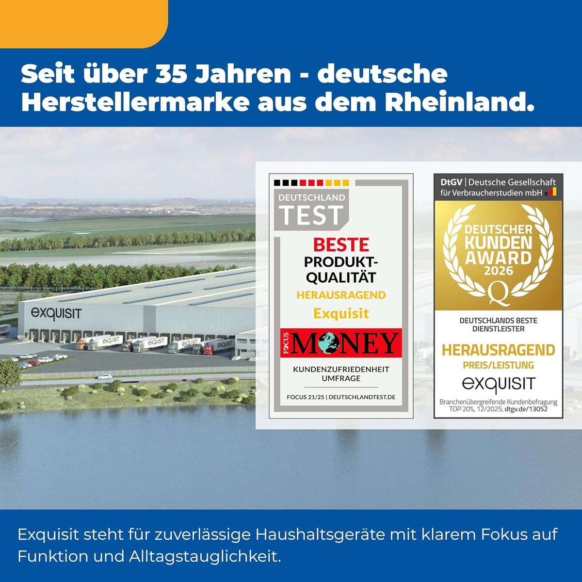 Exquisit Kühl-Gefrierkombination | 85 l Nutzinhalt, Energieklasse E, 40 dB(A) | kompakte Bauform, 4-Sterne-Gefrierfach, LED-Beleuchtung, elektronische Temperaturregelung | KGC590-30-E-040E schwarz
