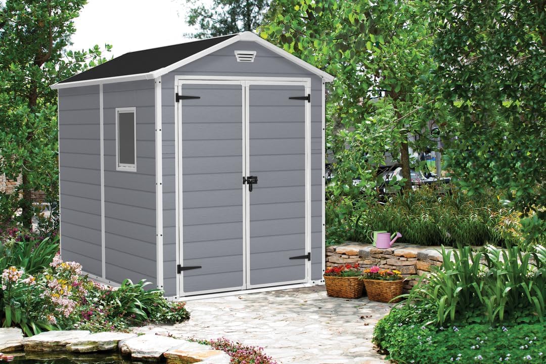 Keter Gerätehaus Manor 6x8 DD, Grau, 7,6 m³
