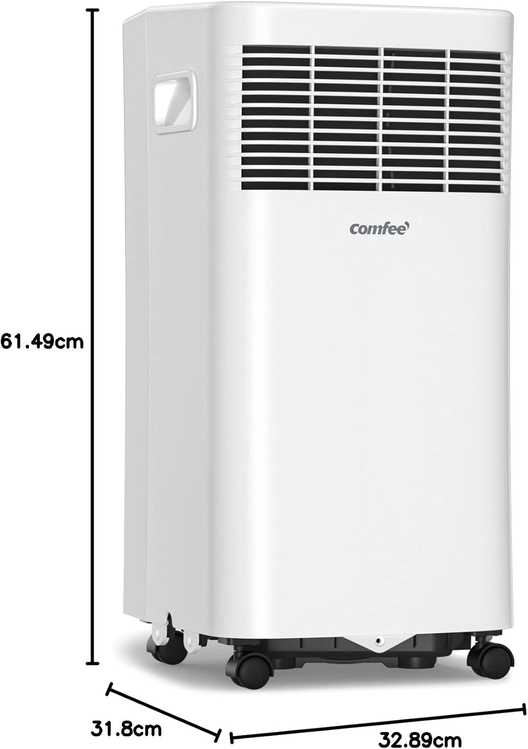Comfee Mobiles Klimagerät Breezy Cool Pro 2.6,9000 BTU 2,6kW, Kühlen&Ventilieren&Entfeuchten,APP-Steuerung,Raumgröße bis 88m³(33ãŽ?,Mobile Klimaanlage mit Abluftschlauch