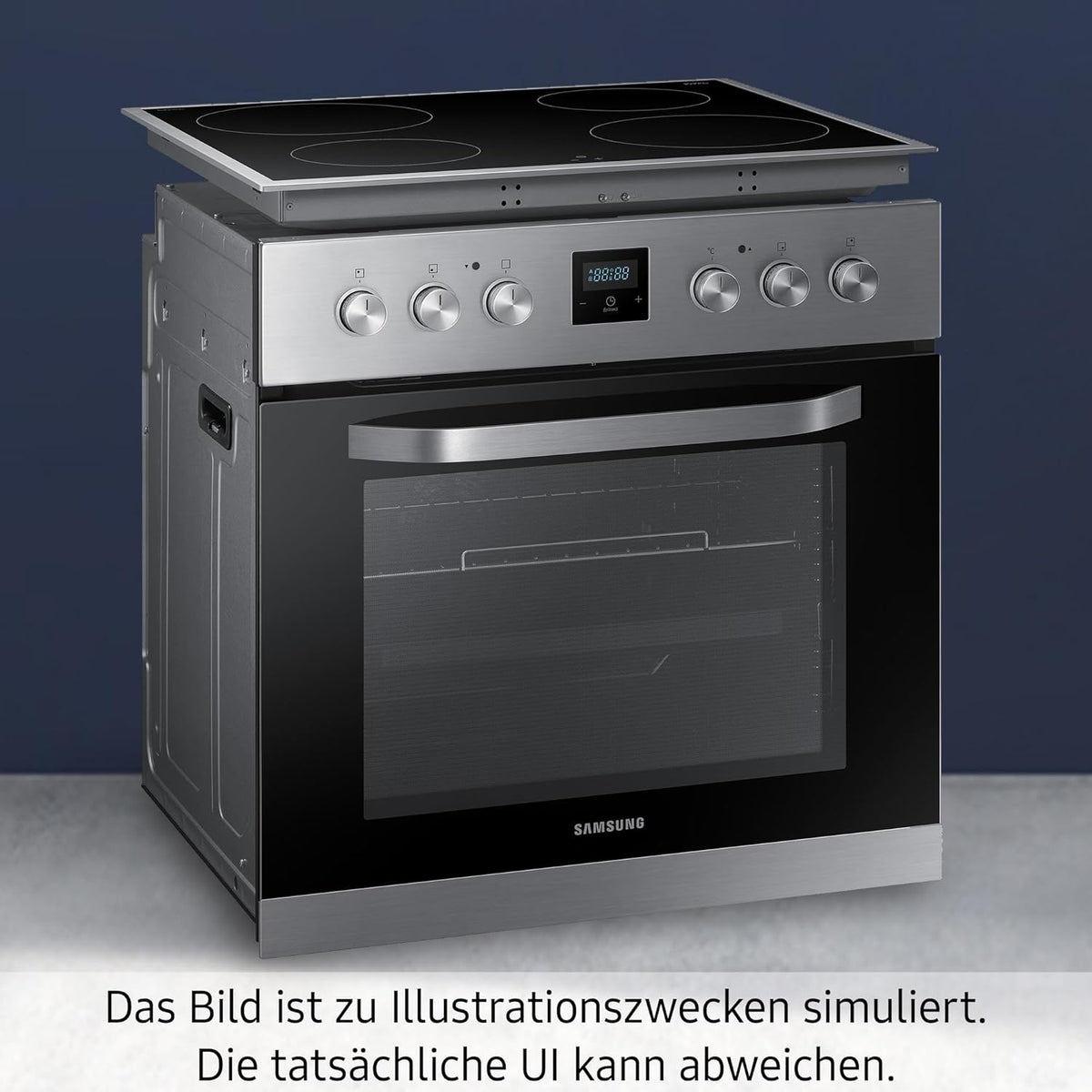Herdset F-NB69R3301RS bestehend aus Ceranfeld und Einbaubackofen,69 L, versenkbare Knebel, Glaskeramik Kochfläche