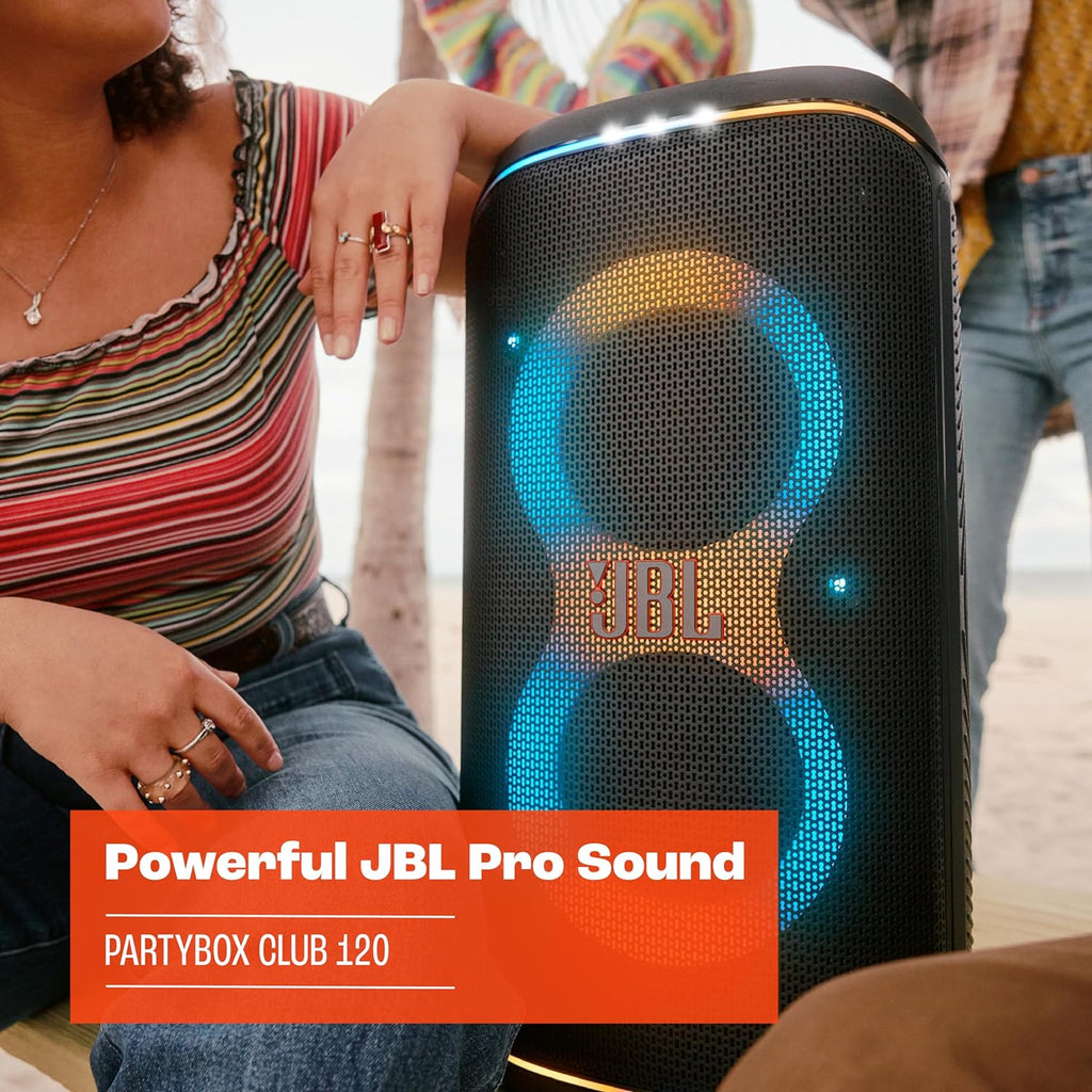 JBL Partybox Stage 120 in Schwarz â€?Tragbare Bluetooth-Lautsprecher-Box mit JBL Pro Sound, Lichtshow, KI-Sound-Boost und Teleskopgriff â€?12 h Laufzeit