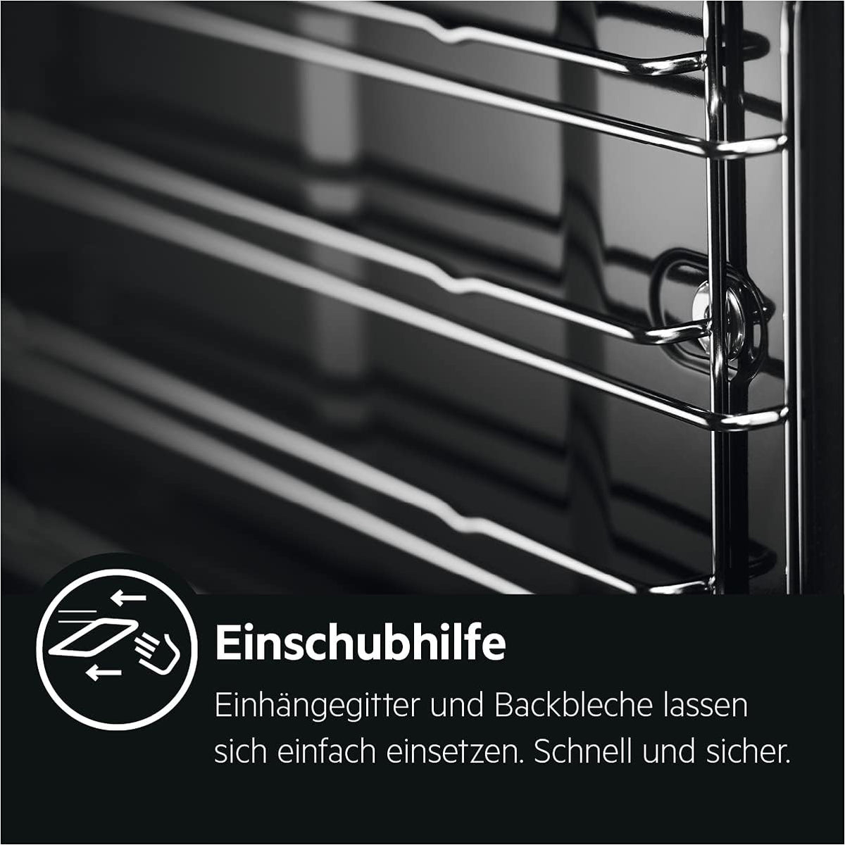 AEG Einbaubackofen â€?Serie 5 Ringheißluft: Gleichmäßige Garergebnisse auf 3 Ebenen â€?Pyrolyse Selbstreinigung â€?25 Automatikprogramme â€?LED-Touchdisplay â€?Schnellaufheizung â€?Schwarz â€?BPE53516AB