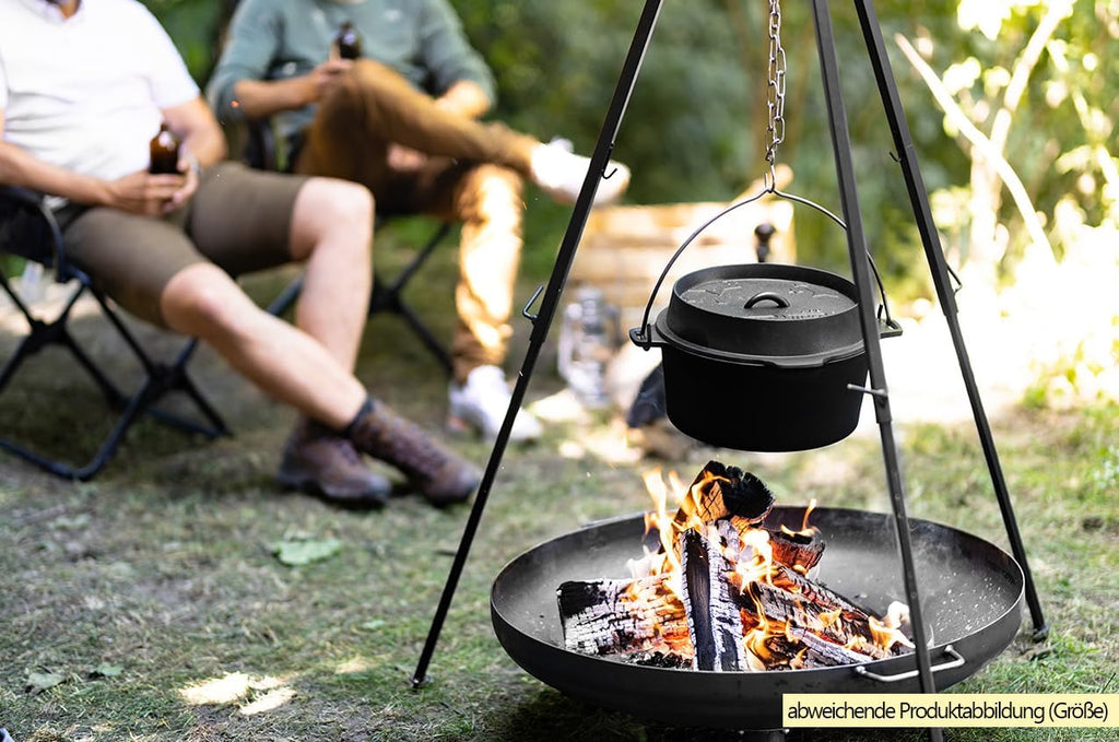 Grillfürst Feuerschale Ø 120 cm aus Stahl - Feuerschale für den Garten oder die Terrasse, massiv, langlebig und hitzebeständig, für Lagerfeuer oder als Kochstelle, Durchmesser 120 cm