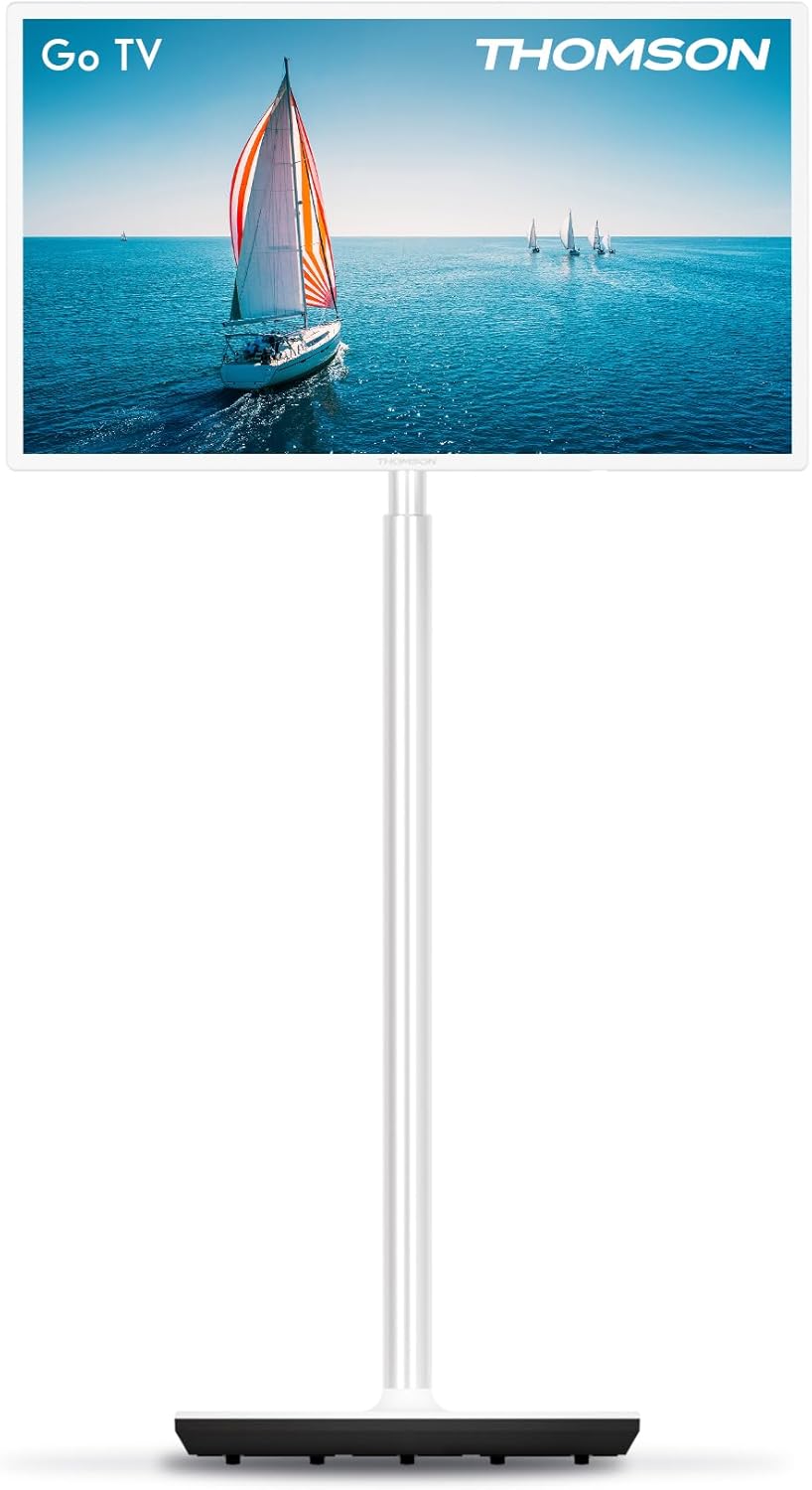 Thomson 32 Zoll (81 cm) Go TV, Tragbarer Android Fernseher â€?HD Ready (1366x768), Sprachsteuerung, Bluetooth 5.1, Wi-Fi, Hotspot-Funktion, Bis zu 4 Stunden Akkulaufzeit - 32HA4M44