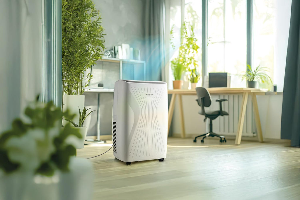 Termofol Mobile Klimaanlage ASPEN 4000W â€?4in1: Klimatisierung, Luftentfeuchter, Ventilator, Heizung â€?WLAN Fernsteuerung â€?energiesparendes Smart-Home-Gerät â€?modernes Design â€?weiß