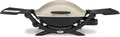 Weber Q2000 Gasgrill, 54 x 39cm Grillfäche, portabler BBQ Grill, 1 Brenner, mit ausklappbaren Seitentischen, 2-geteilter porzellanemaillierter Guss-Grillrost - Titanium (53060079)