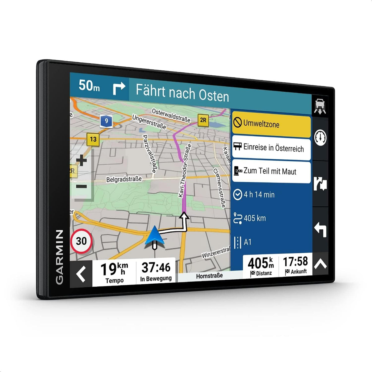 DriveSmart 76 MT-S â€?Navigationsgerät mit großem 7 Zoll (17,8 cm) HD-Display, 3D-Europakarten mit Umweltzonen, Verkehrsinfos in Echtzeit via Drive App, Sprach- und Fahrerassistenz
