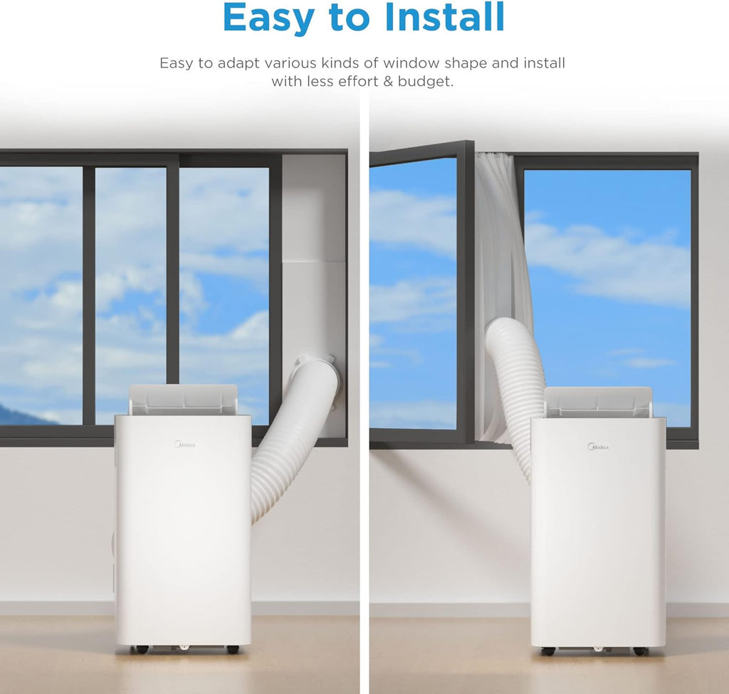 Midea Mobiles Klimagerät Silent Cool 26 Pro WF, 9000 BTU 2,6kW, Kühlen&Ventilieren&Entfeuchten, Raumgröße bis 88m³(33ãŽ?, APP-Steuerung/Alexa/Google Home/IFTTT, Mobile Klimaanlage mit Abluftschlauch