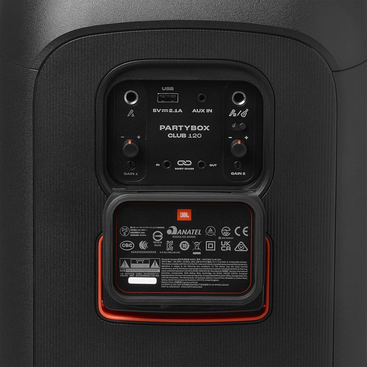 JBL Partybox Stage 120 in Schwarz â€?Tragbare Bluetooth-Lautsprecher-Box mit JBL Pro Sound, Lichtshow, KI-Sound-Boost und Teleskopgriff â€?12 h Laufzeit