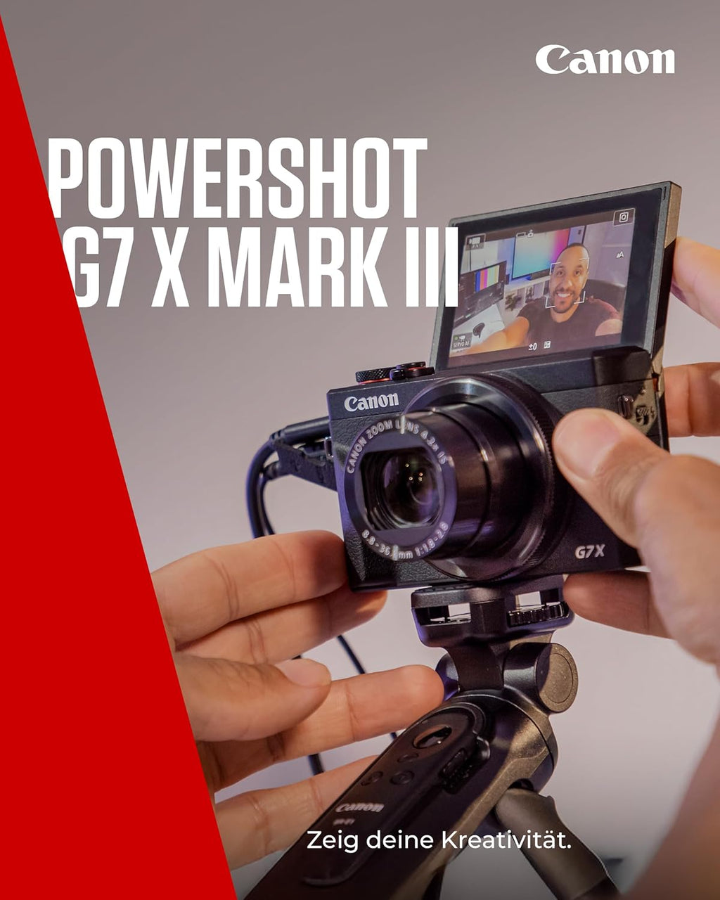 Canon PowerShot G7 X Mark III (Schwarz) â€?Kompakte Digitalkamera mit 1-Zoll-Sensor & 4K-Video â€?Ideal bei wenig Licht & auf Reisen â€?Mit WLAN & Bluetooth - Geliebt Für Kreatives Unterwegs