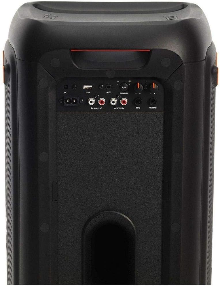 JBL PartyBox 710 - Schwarz â€?Trag - und rollbarer Bluetooth Party-Lautsprecher mit Lichteffekten â€?Spritzwassergeschützte, mobile Musikbox
