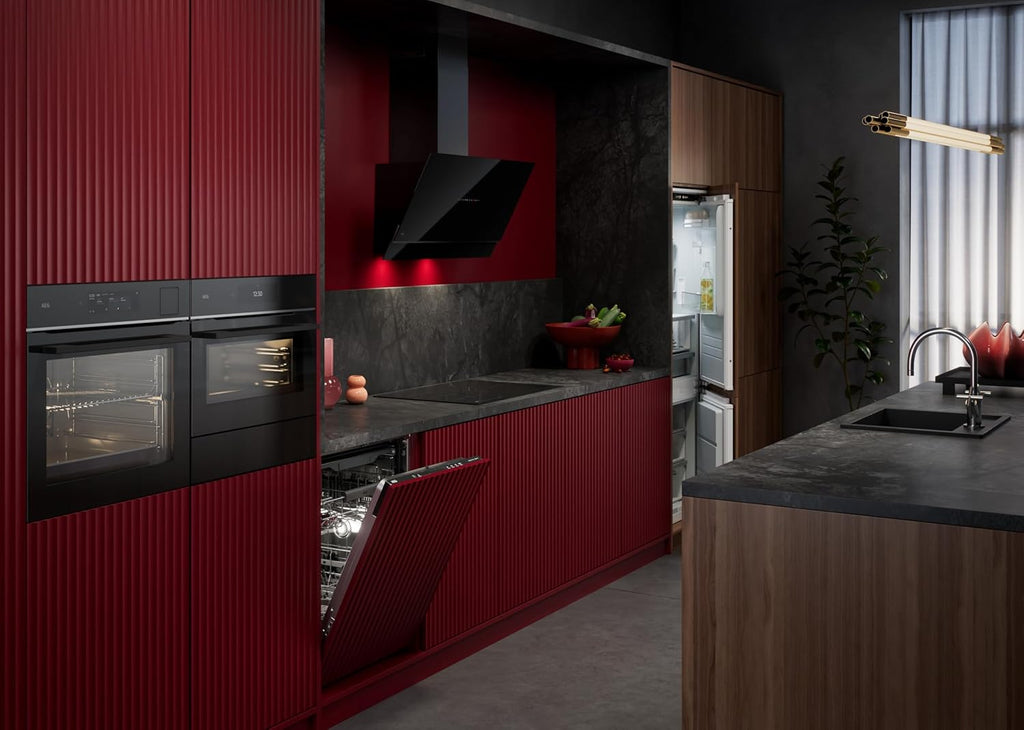 AEG Einbaubackofen â€?Serie 5 Ringheißluft: Gleichmäßige Garergebnisse auf 3 Ebenen â€?Pyrolyse Selbstreinigung â€?25 Automatikprogramme â€?LED-Touchdisplay â€?Schnellaufheizung â€?Schwarz â€?BPE53516AB
