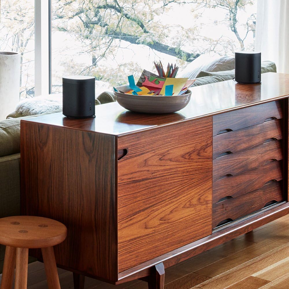 Sonos One Smart Speaker, schwarz â€?Intelligenter WLAN Lautsprecher mit Alexa Sprachsteuerung, Google Assistant & AirPlay â€?Multiroom Speaker für unbegrenztes Musikstreaming