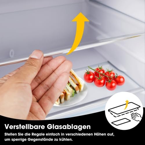 Merax Retro Kühlschrank mit Gefrierfach â€?72L Mini Kühlschrank, 21L Gefrierfach, 120 kWh/Jahr, Energieklasse E, LED-Licht, Cyan â€?Ideal für kleine Haushalte