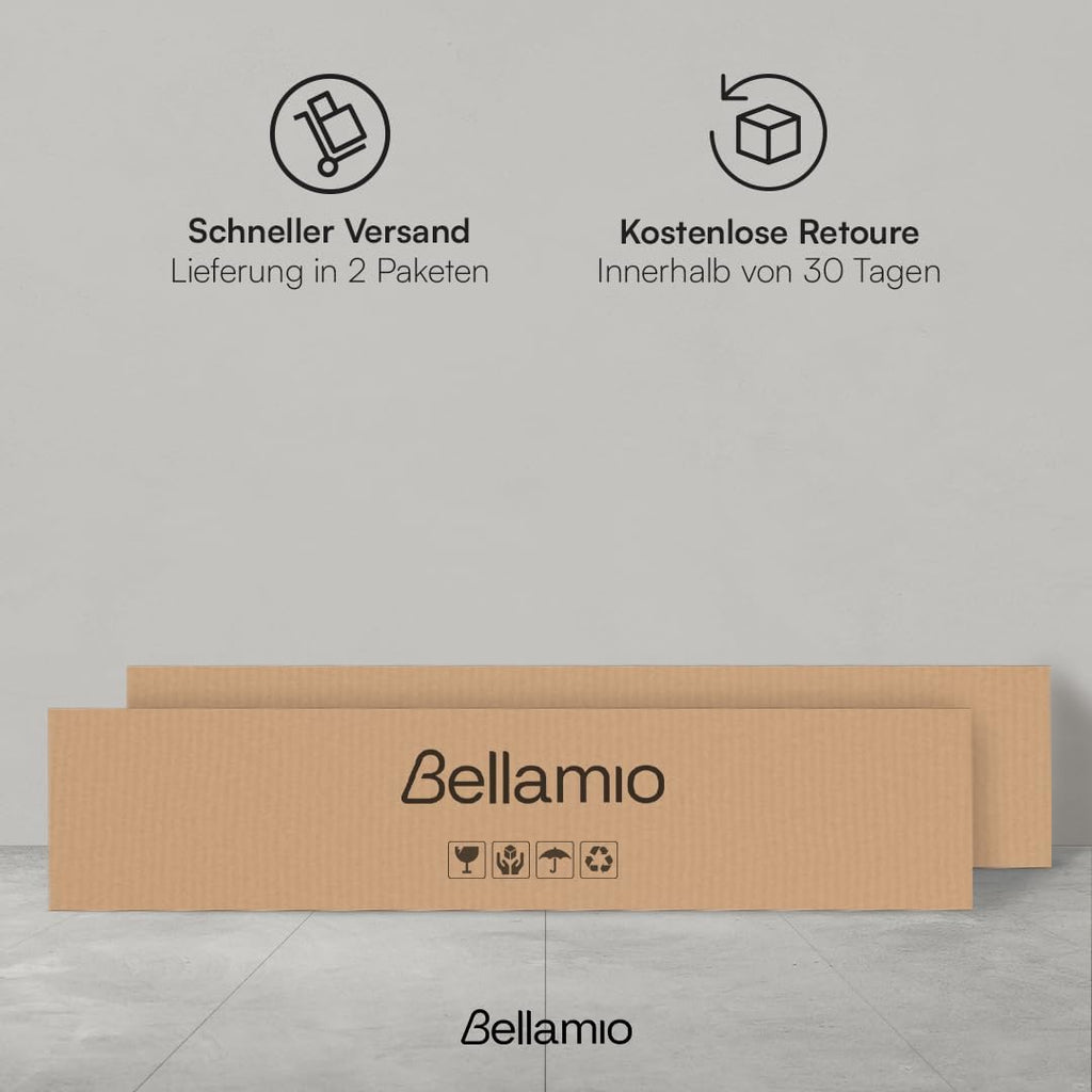 Bellamio Apol Mehrzweckschrank Weiß â€?Besenschrank 90 cm breit mit Stauraum â€?Putzschrank mit Staubsaugerfach â€?Vorratsschrank Küche - Aktenschrank aus Holz - Flurschrank â€?Aufbewahrungsschrank