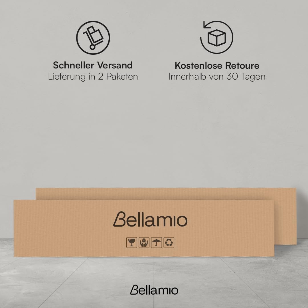 Bellamio Apol Mehrzweckschrank Weiß â€?Besenschrank 90 cm breit mit Stauraum â€?Putzschrank mit Staubsaugerfach â€?Vorratsschrank Küche - Aktenschrank aus Holz - Flurschrank â€?Aufbewahrungsschrank