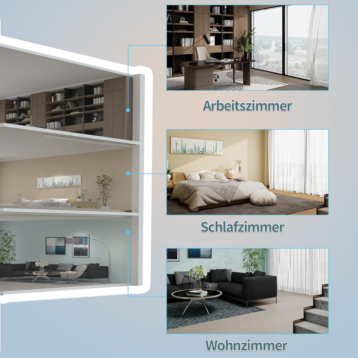 SHINCO Mobile Klimaanlage mit Abluftschlauch, 12000BTU, Kühlung&Heizung&Ventilieren&Entfeuchten, Mobiles Klimagerät mit Fenstermontage-Kit, 24H-Timer, APP, für Räume von etwa 90m³, Weiß