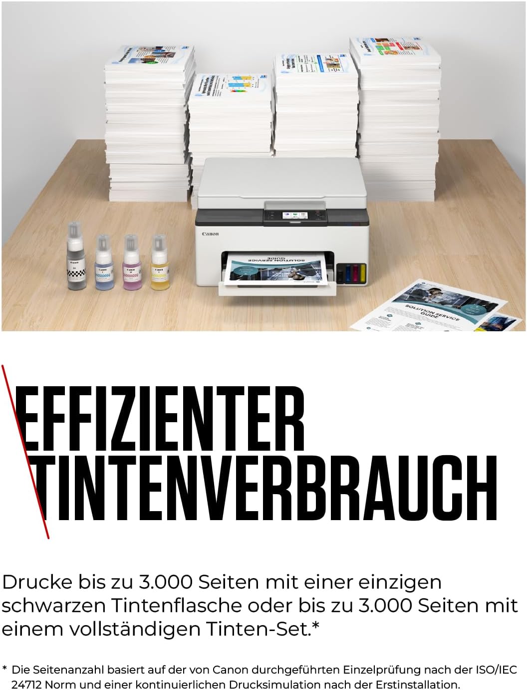 Canon MAXIFY GX1050 Tintenstrahldrucker 3-in-1 Multifunktionsdrucker MegaTank (Drucker, Scanner, Kopierer, WLAN, Cloud, Duplexdruck, 250 Blatt Kassette, Tintentank) Enthält 6 x Tintenflaschen
