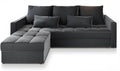 Masseno Ecksofa KOS PIK mit Schlaffunktion L-Form, Sofa mit Bettkasten, Wohnzimmersofa, Couch, Soffa, Bettsofa, Couchgarnitur- Grau, Paros 06