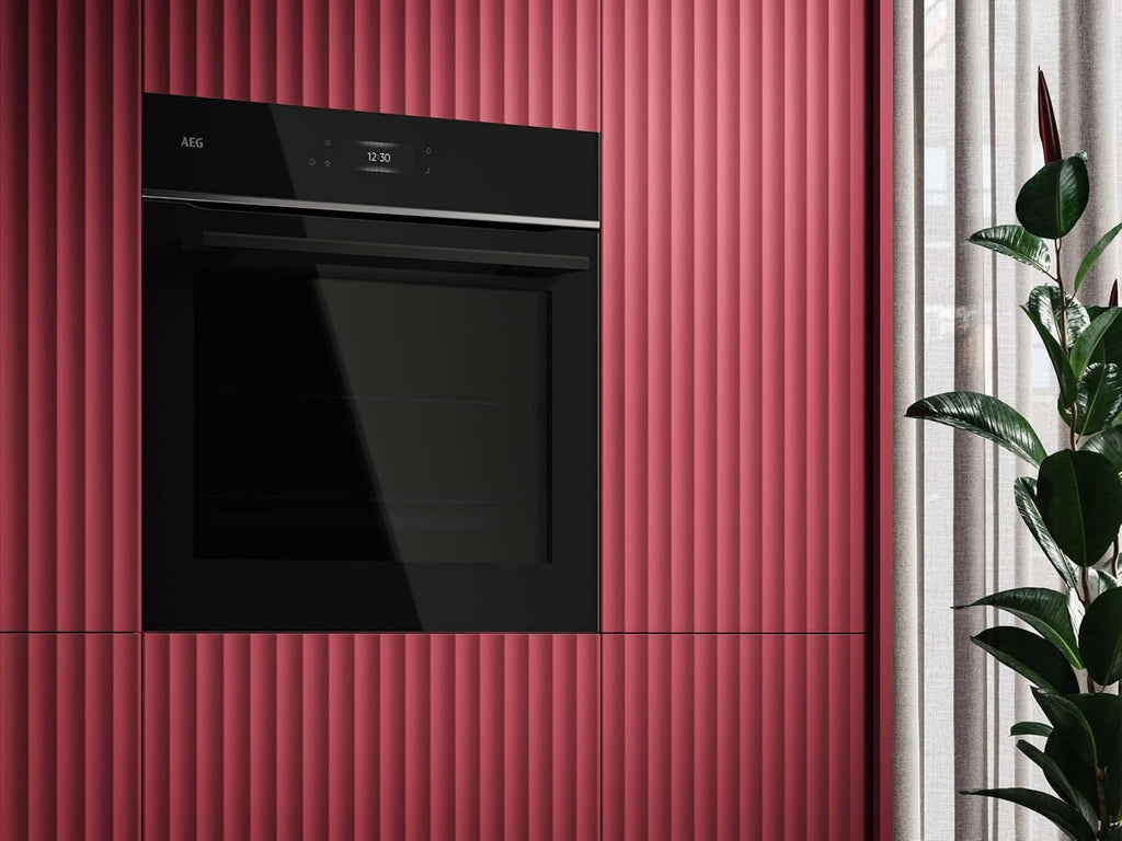 AEG Einbaubackofen â€?Serie 5 Ringheißluft: Gleichmäßige Garergebnisse auf 3 Ebenen â€?Pyrolyse Selbstreinigung â€?25 Automatikprogramme â€?LED-Touchdisplay â€?Schnellaufheizung â€?Schwarz â€?BPE53516AB