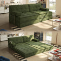 6 in 1 Schlafsofa 160x100cm,Klappbare Matratze 200x160cm mit festem Rahmen, bequemer ausklappbarer Futon, 4-Sitzer Gästesofa modularer Loveseat ohne Federkern für Wohnzimmer