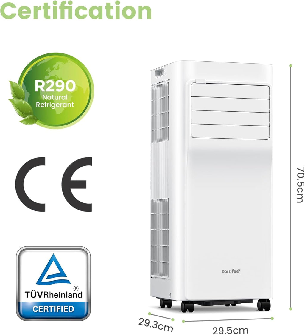 Comfee Mobiles Klimagert Easy Cool 2.0, 7000 BTU 2,0kW, Kühlen&Ventilieren&Entfeuchten, Raumgre bis 68m(25ãŽ?, APP-Steuerung/Alexa/Google Home/IFTTT, Mobile Klimaanlage mit Abluftschlauch