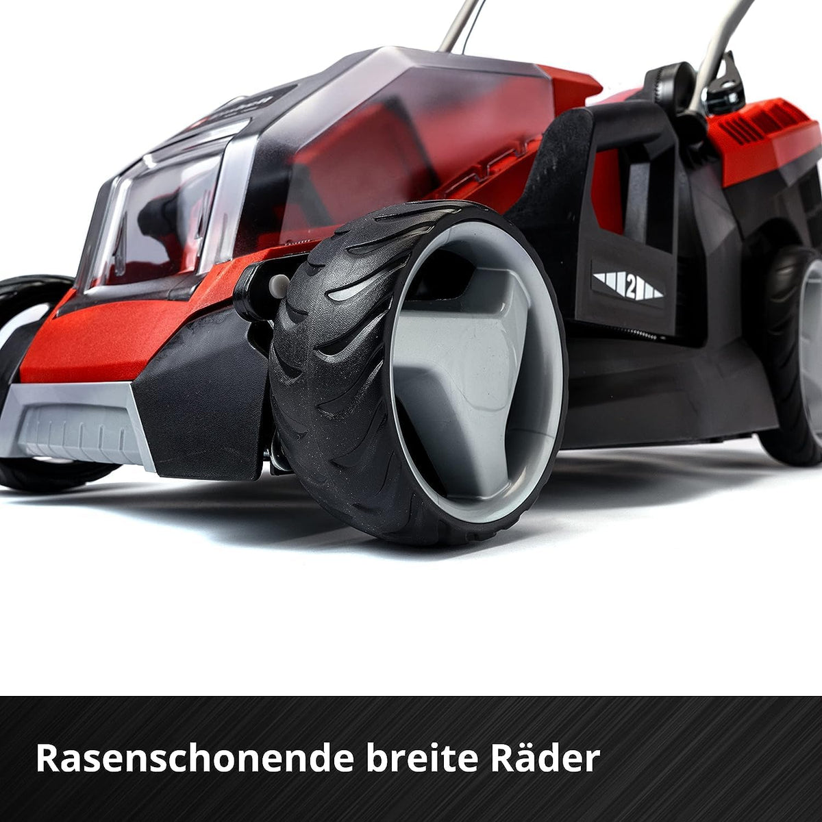Einhell Akku-Rasenmäher GE-cm 36/36 Li Kit Power X-Change (36 V, 36 cm Schnittbreite, bis 400 m2, Brushless, 40L Fangkorb, 25-75 mm Schnitthöhe, inkl. 2X 4,0 Ah Akku + 2X Ladegerät)