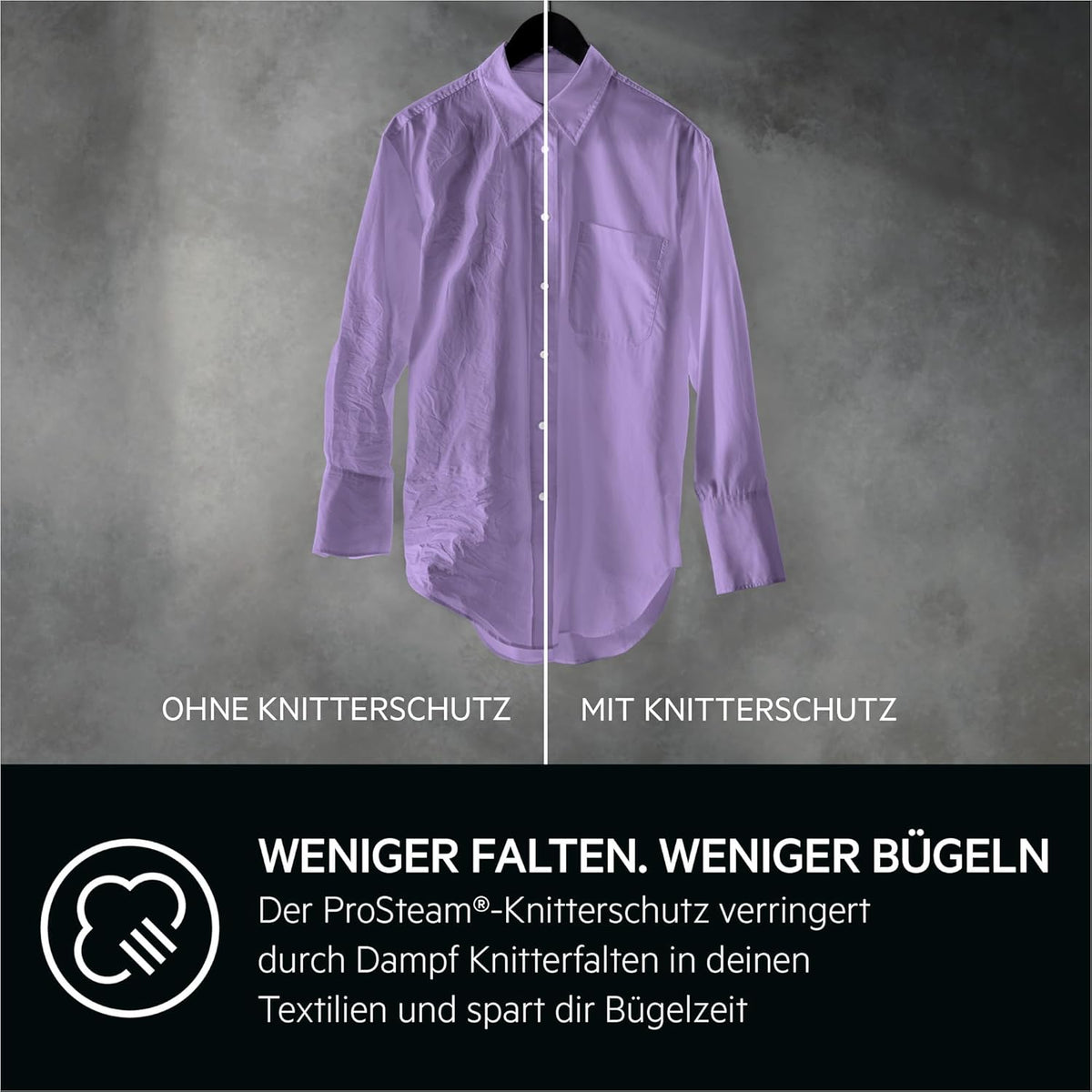 AEG Waschmaschine, Serie 7000 ProSteam: Auffrischfunktion mit Dampf statt Waschen, 9 kg, Leise, Mengenautomatik, A-20%, Nachlegefunktion, Wasserstopp, 1400 U/min, LR7GA70490