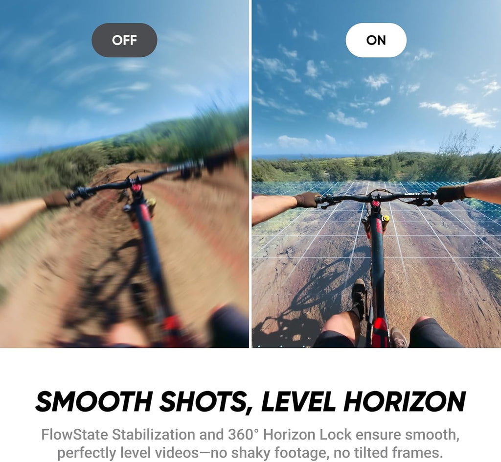 X4 Air Motorrad-MultiView-Bundle - 165 g leichte 8K 360°-Kamera, Unsichtbarer Selfie-Stick, auswechselbare Linsen, Aufnehmen  und  dann ausrichten, integr. Windschutz, FlowState-Stabilisierung
