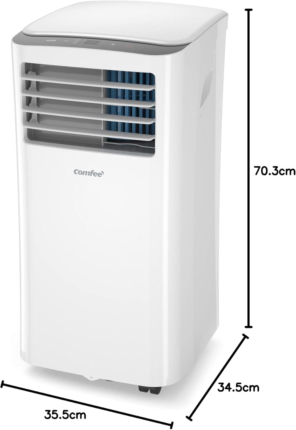 Comfee Mobiles Klimagerät MPPH-09CRN7, 9000 BTU 2,6kW, Kühlen&Ventilieren&Entfeuchten, Raumgröße bis 88m³(33ãŽ?, Mobile Klimaanlage mit Abluftschlauch