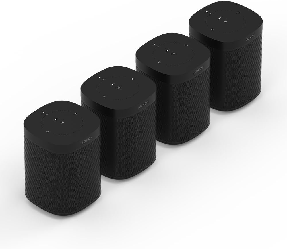 Sonos One Smart Speaker, schwarz â€?Intelligenter WLAN Lautsprecher mit Alexa Sprachsteuerung, Google Assistant & AirPlay â€?Multiroom Speaker für unbegrenztes Musikstreaming