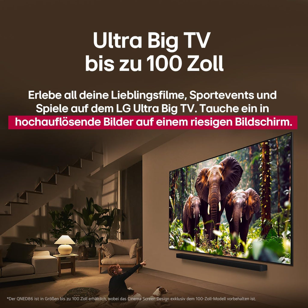 LG 55QNED86A6A TV 55 Zoll (139 cm) 4K QNED evo AI TV (α8 Gen2 4K AI Prozessor, webOS 25, 120Hz) Modelljahr 2025