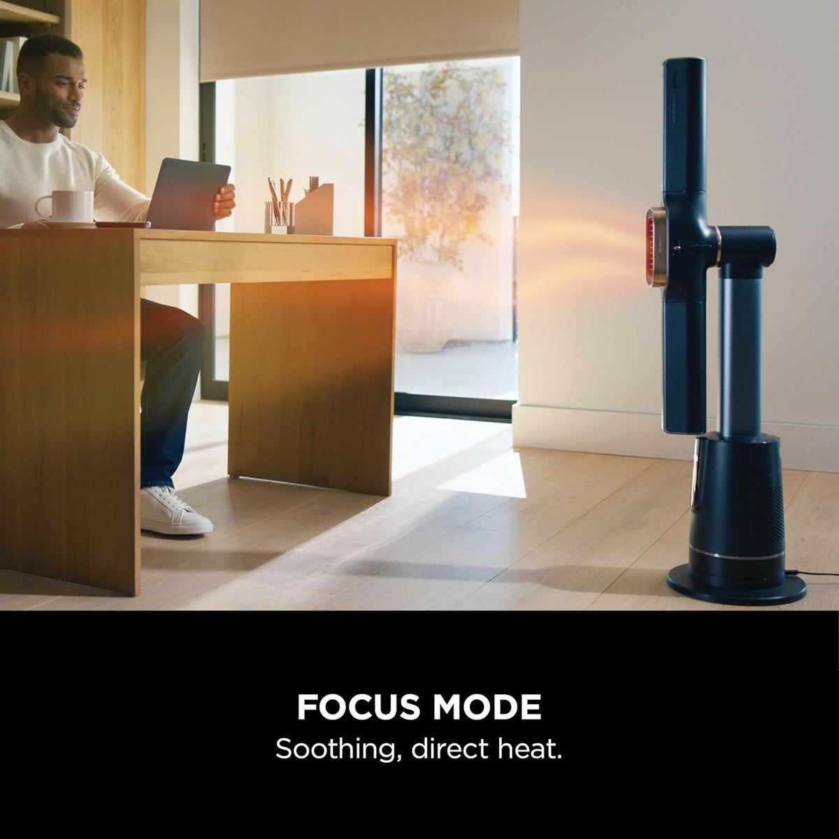 Shark TurboBlade Ventilator und Turmheizung, Cool + Wärme, flüglose Kühlung und schnelle Erwärmung mit Thermo IQ, Dual-Modi mit 180°-Oszillation, Fernbedienung, Kohle
