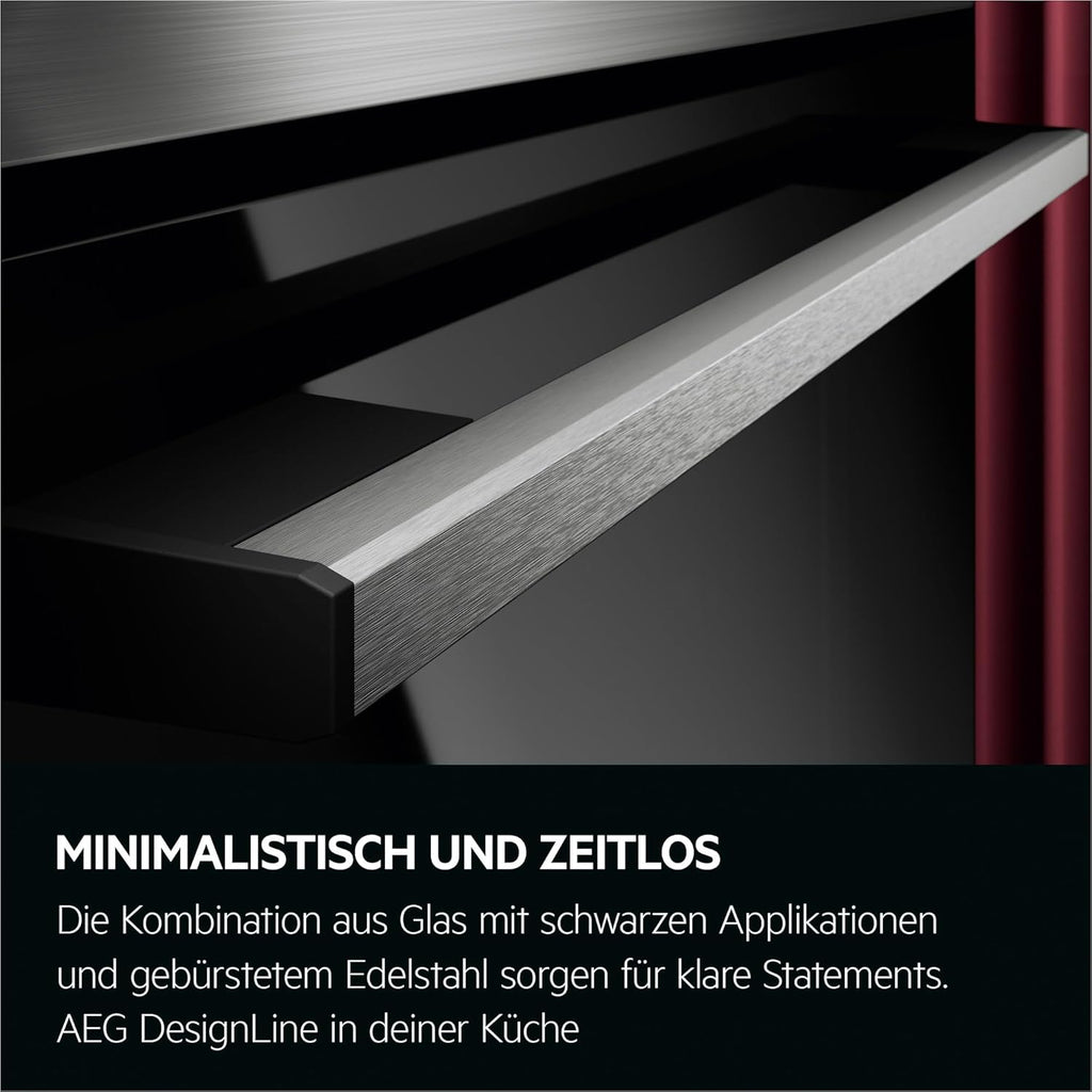 AEG Einbaubackofen â€?Serie 5 Ringheißluft: Gleichmäßige Garergebnisse auf 3 Ebenen â€?Pyrolyse Selbstreinigung â€?25 Automatikprogramme â€?LED-Touchdisplay â€?Schnellaufheizung â€?Schwarz â€?BPE53516AB