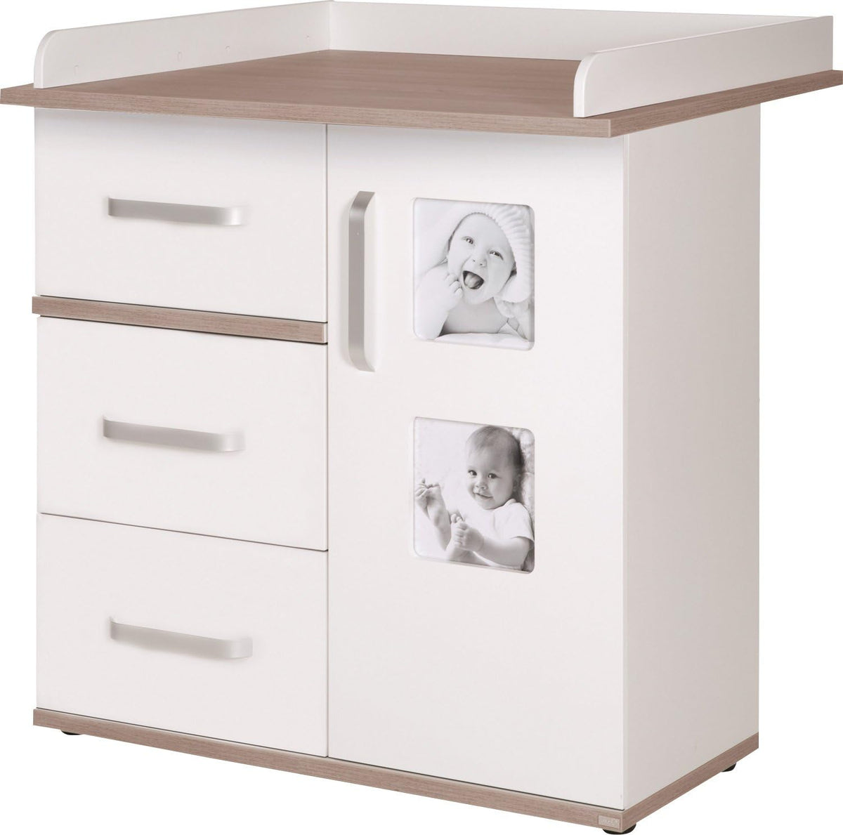roba Kindermöbelset 'Pia', 3-teilig, inkl. Kinderbett 70x140cm, Wickelkommode, Kleiderschrank, weiß