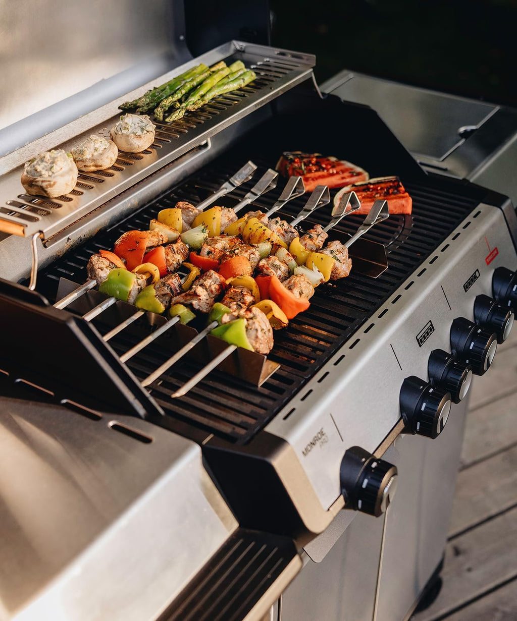 Enders® Gasgrill Monroe Pro 4 SIKR Turbo, 4-Brenner, mit Kocher und Infrarot-Heckbrenner, PanoVision Sichtfenster, Gussrost, Aluguss Grill, 800 °C TURBO ZONEâ„? SIMPLE CLEANâ„? #8362
