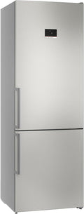 Bosch XXL Kühl-Gefrier-Kombination Serie 6, 203 x 70 cm, 311 L Kühlen und 129 L Gefrieren, NoFrost, VitaFresh XXL, Flex Interior, Ausklappbare Ablagenebene, Perfect Fit, Gebürsteter Stahl, KGN49AIBT