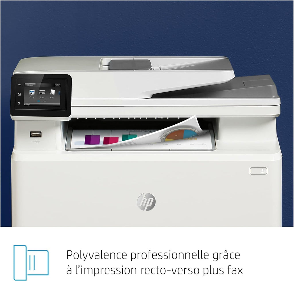 Color LaserJet Pro M283fdw Multifunktions-Farblaserdrucker (Drucker, Scanner, Kopierer, Fax, WLAN, LAN, Duplex, Airprint) weiß
