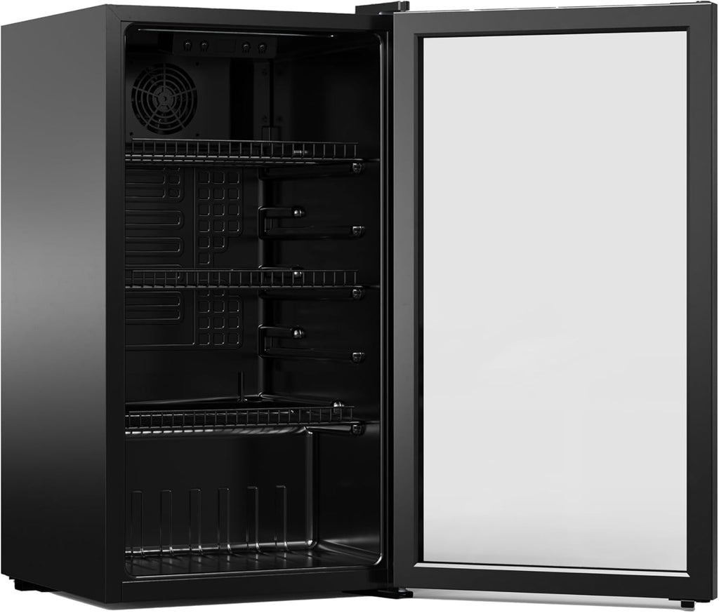YUNA Cool-View GKS90B Glastürkühlschrank 89L schwarz