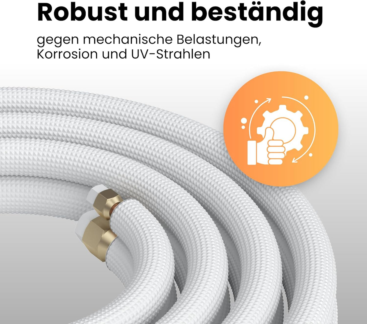 Kältebringer 12m Kältemittelleitung 1/4" + 3/8" Zoll - Kupferleitung Isoliert - Kupferrohr Montage-Set für Split-Klimaanlagen, 4-adrig