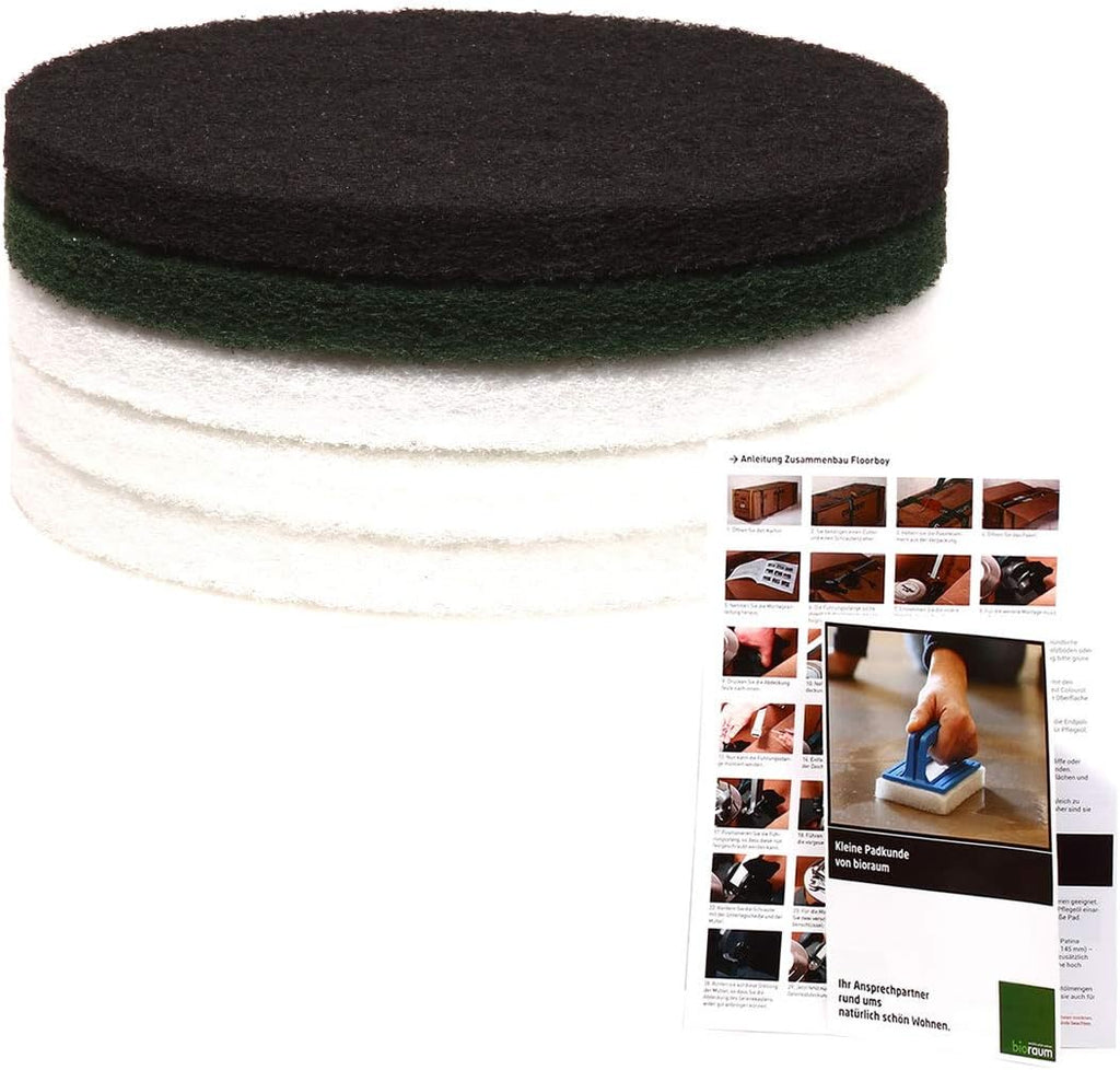 Floorboy 12 Zoll Reinigungs- und Poliermaschinen Set mit Anleitungen, Pads und Padkunde von Bioraum