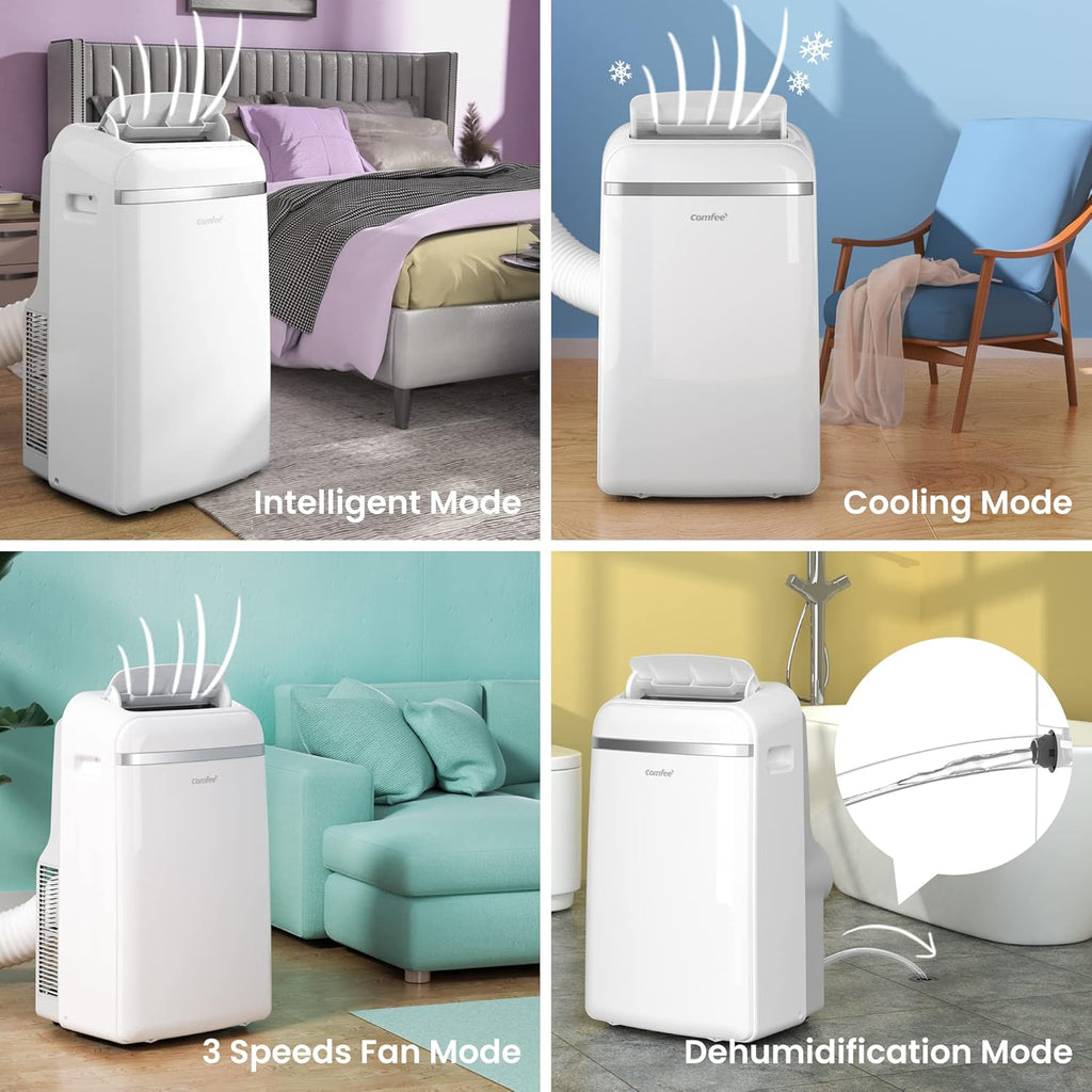 Comfee Mobiles Klimagert Easy Cool 2.0, 7000 BTU 2,0kW, Kühlen&Ventilieren&Entfeuchten, Raumgre bis 68m(25ãŽ?, APP-Steuerung/Alexa/Google Home/IFTTT, Mobile Klimaanlage mit Abluftschlauch