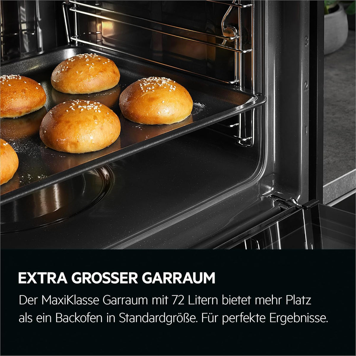 AEG Einbaubackofen â€?Serie 5 Ringheißluft: Gleichmäßige Garergebnisse auf 3 Ebenen â€?Pyrolyse Selbstreinigung â€?25 Automatikprogramme â€?LED-Touchdisplay â€?Schnellaufheizung â€?Schwarz â€?BPE53516AB