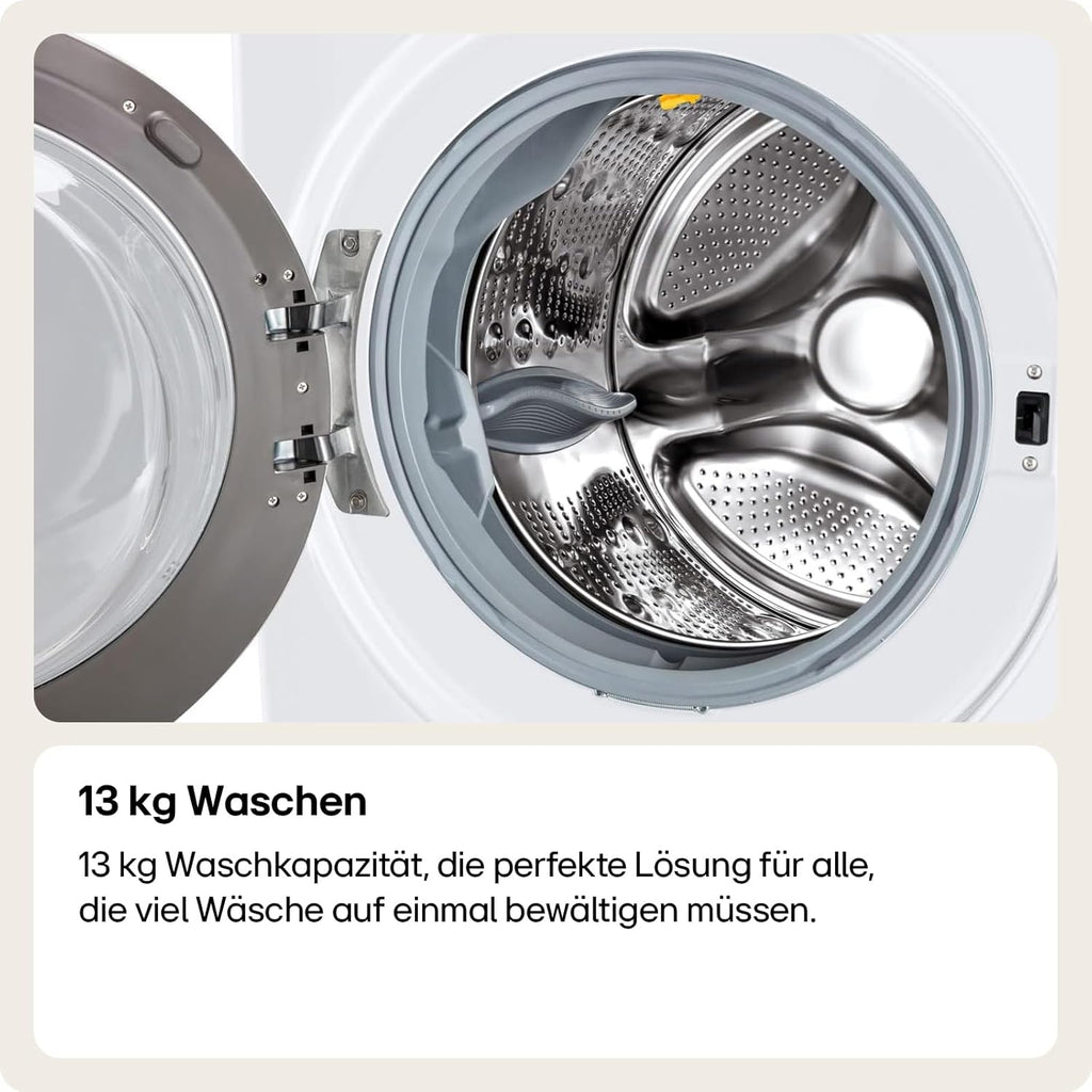 LG F4WV7080, Klasse A, Frontlader-Waschmaschine 8 kg, 1400 U/Min, AI Direct Drive, Wi-Fi, Tiefenreinigung mit Dampf, Groe Kapazitt, TRIPLE A, Auentür aus Sicherheitsglas, 62 x 60 x 85 cm  Wei