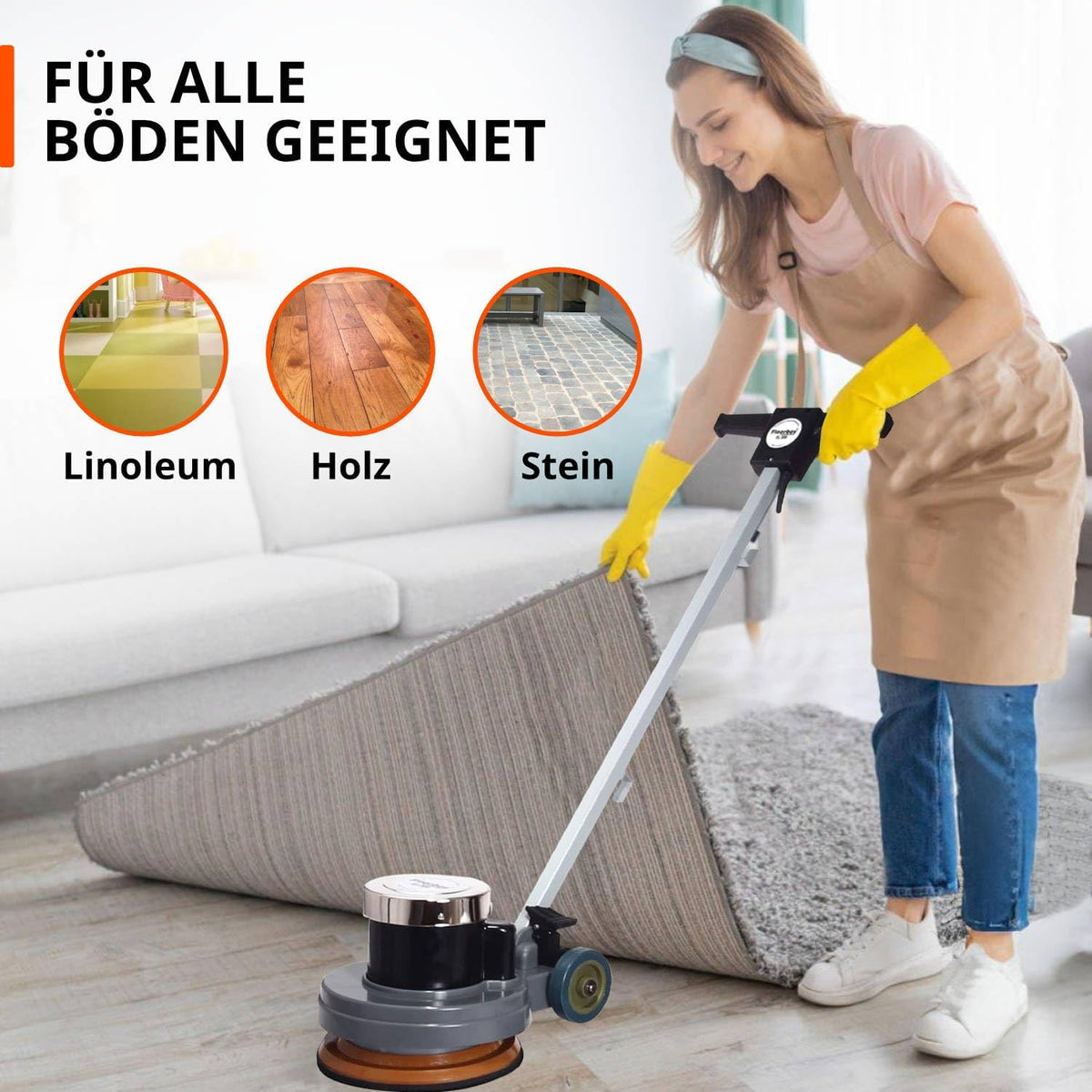 Floorboy 12 Zoll Reinigungs- und Poliermaschinen Set mit Anleitungen, Pads und Padkunde von Bioraum