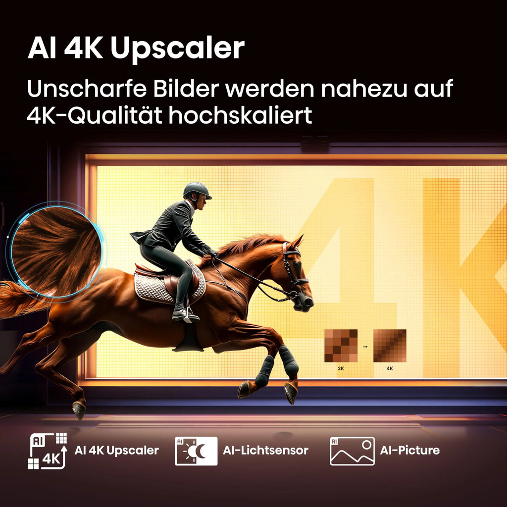 Hisense 43E7Q Fehrnseher, 43 Zoll, 4K UHD QLED, Smart TV, Game Mode Plus, Filmaker Mode, Dolby Vision Atmos, HDR10, HLG, HDR Immersive, AI 4K Upscaler, Dolby MS12, DTS X, Sprachsteuerung 2025