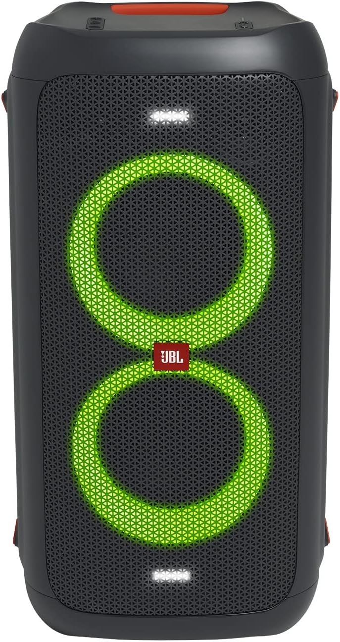JBL PartyBox 710 - Schwarz â€?Trag - und rollbarer Bluetooth Party-Lautsprecher mit Lichteffekten â€?Spritzwassergeschützte, mobile Musikbox