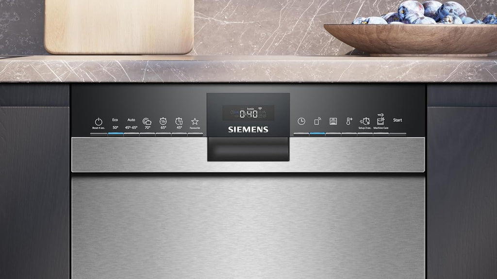 Siemens iQ300 Unterbau-Geschirrspüler, 45 cm, 44 dB, varioSpeed Plus, autoOpen dry automatische Türöffnung, flexible Körbe mit varioFlex, aquaStop, hygienePlus, Home Connect, Gebürsteter Stahl