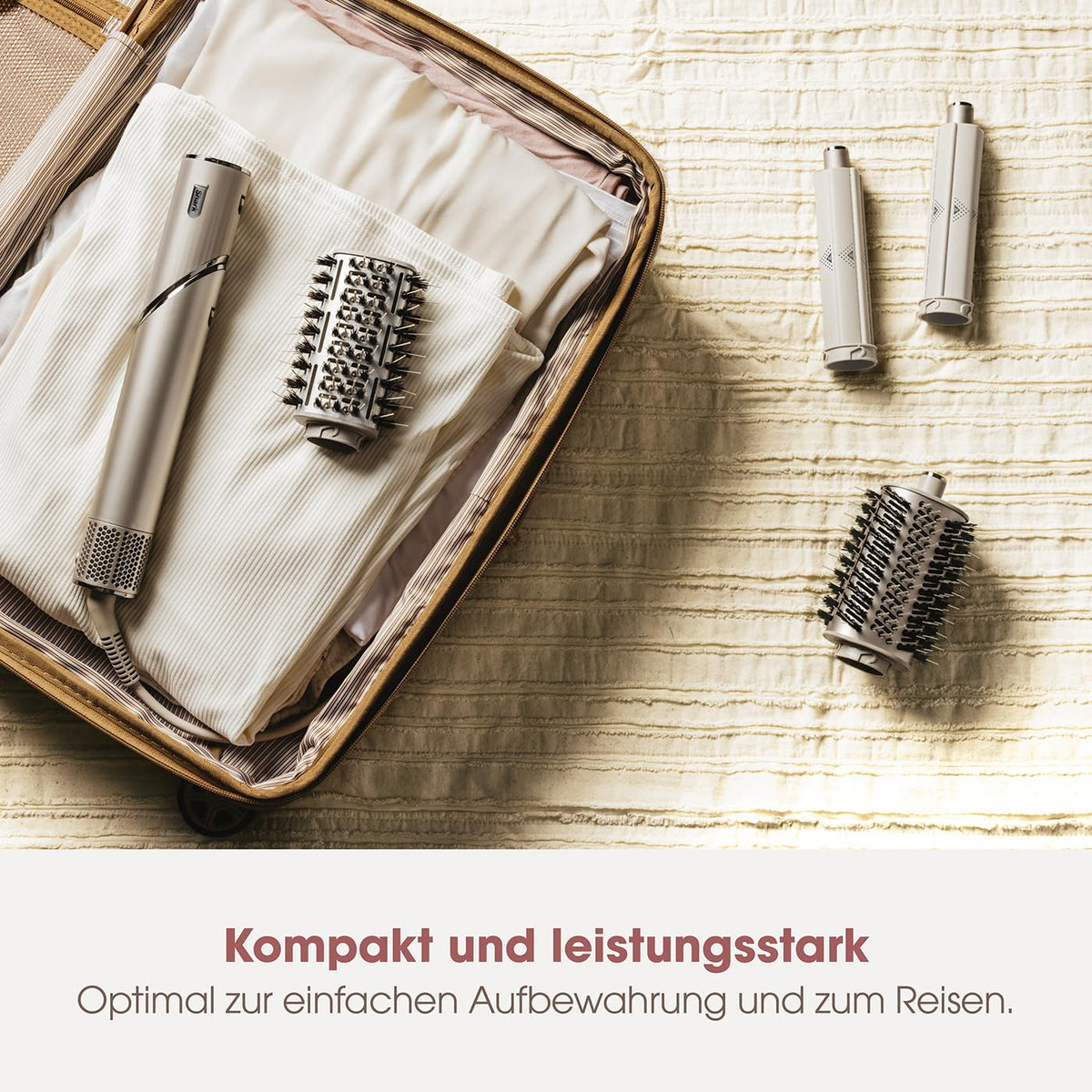 Shark FlexStyle 5-in-1 Luftstyler & Haartrockner, Auto-Wrap-Lockenaufsatz, Paddle-Bürste, Ovalbürste, Konzentrator, Diffusor, Aufbewahrungskoffer, Keine Hitzeschäden, Schwarz/Roségold, HD440EU