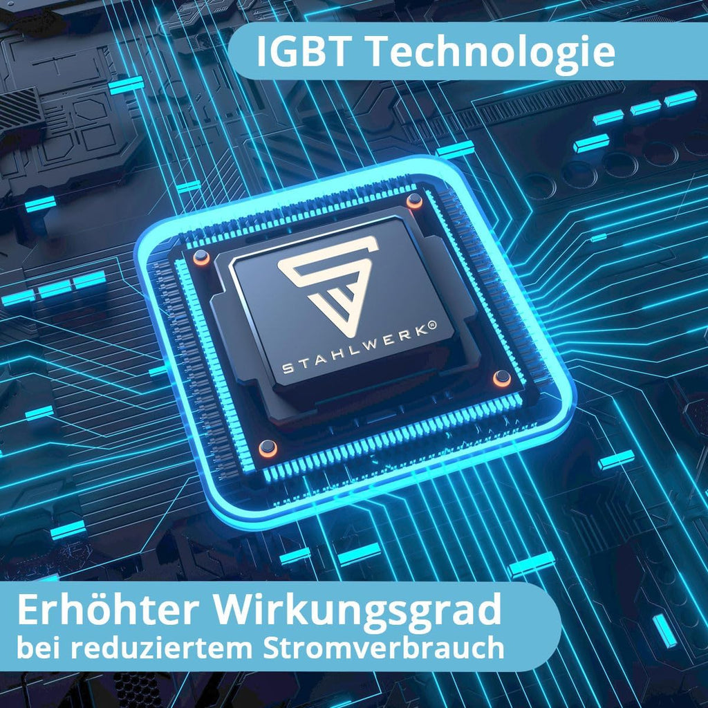 STAHLWERK Schutzgasschweißgerät 3-in-1 Kombi MTM-200 ST â€?Vollausstattung â€?WIG, MIG/MAG, MMA/E-Hand bis 200 A, synergischer Drahtvorschub, 4-Rollen-Antrieb, Fülldraht geeignet, Stahl, Dünnblech